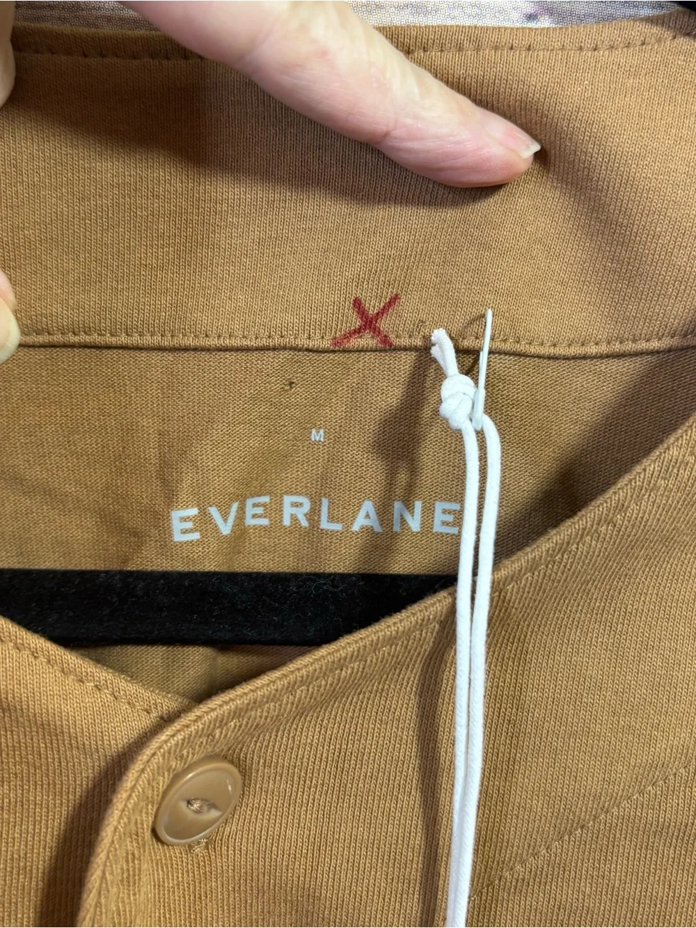 NWT Everlane Men's The Premium Weight Baseball Tee Jersey Brown Short Sleeve M - Picture 4 of 7